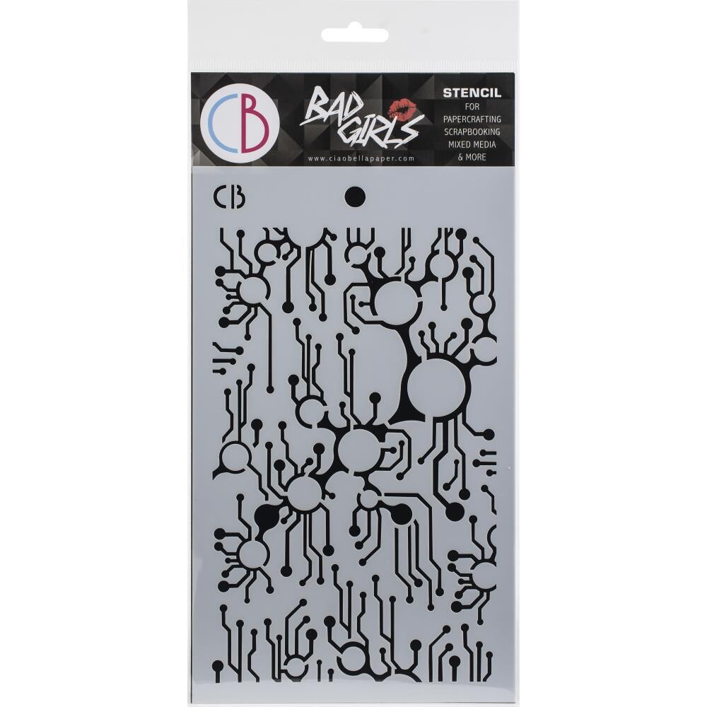 N Ciao Bella Bad Girls Texture Stencil 5&quot; X8&quot; Metro