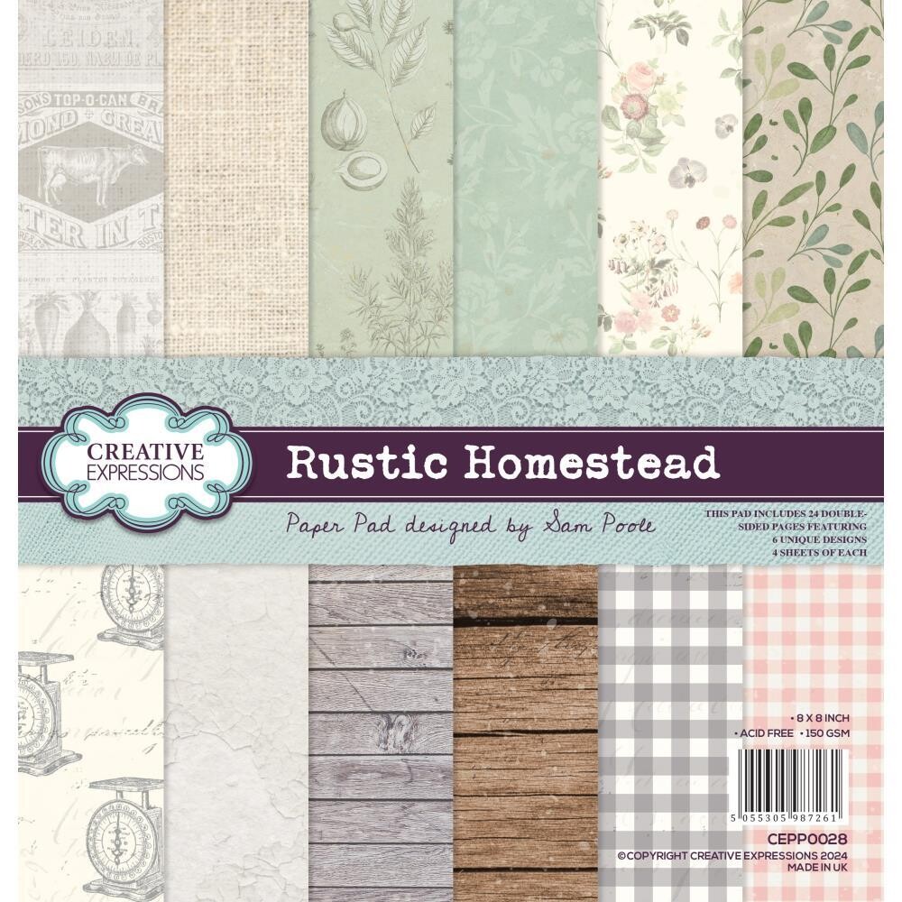 N Creative Expressions Paper Pad 8&quot; X8&quot; By Sam Poole Rustic Homestead