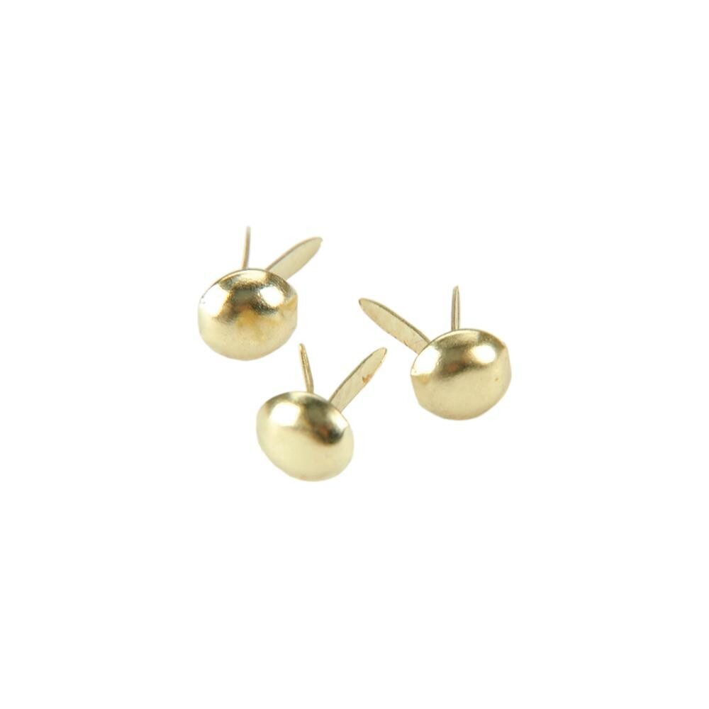 N Creative Impressions Mini Metal Paper Fasteners 3mm 100/Pkg Round - Gold