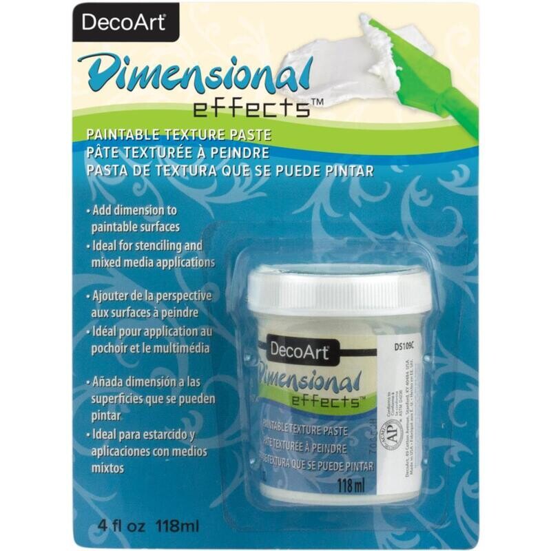 N DecoArt Dimensional Effects Texture Paste 4oz Carded White