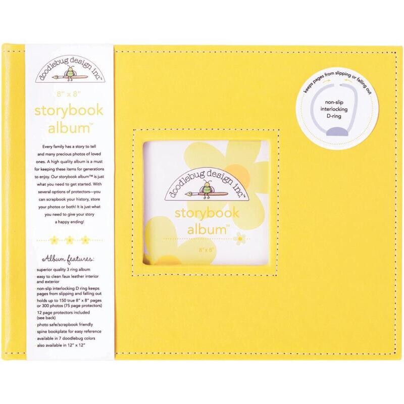 N Doodlebug Storybook D-Ring Album 8&quot; X8&quot; Limeade