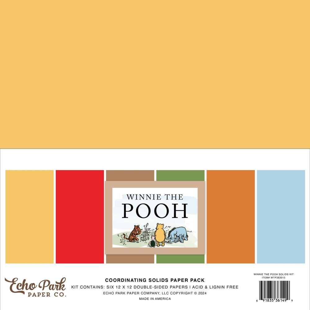 N EP Solids Collection Kit 12&quot; X12&quot; Winnie The Pooh 6 Colors