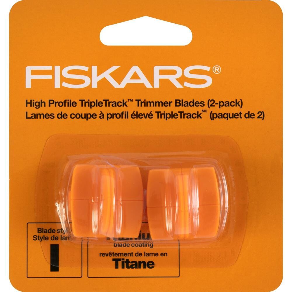 N Fiskars TripleTrack High-Profile Titanium Blades 2/Pkg Straight, Style 1