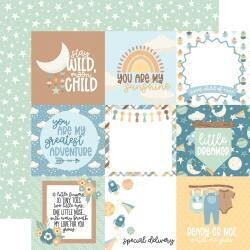 N Our Baby Boy Double Sided Cardstock 12&quot; X12&quot; 4x4 Journaling Cards