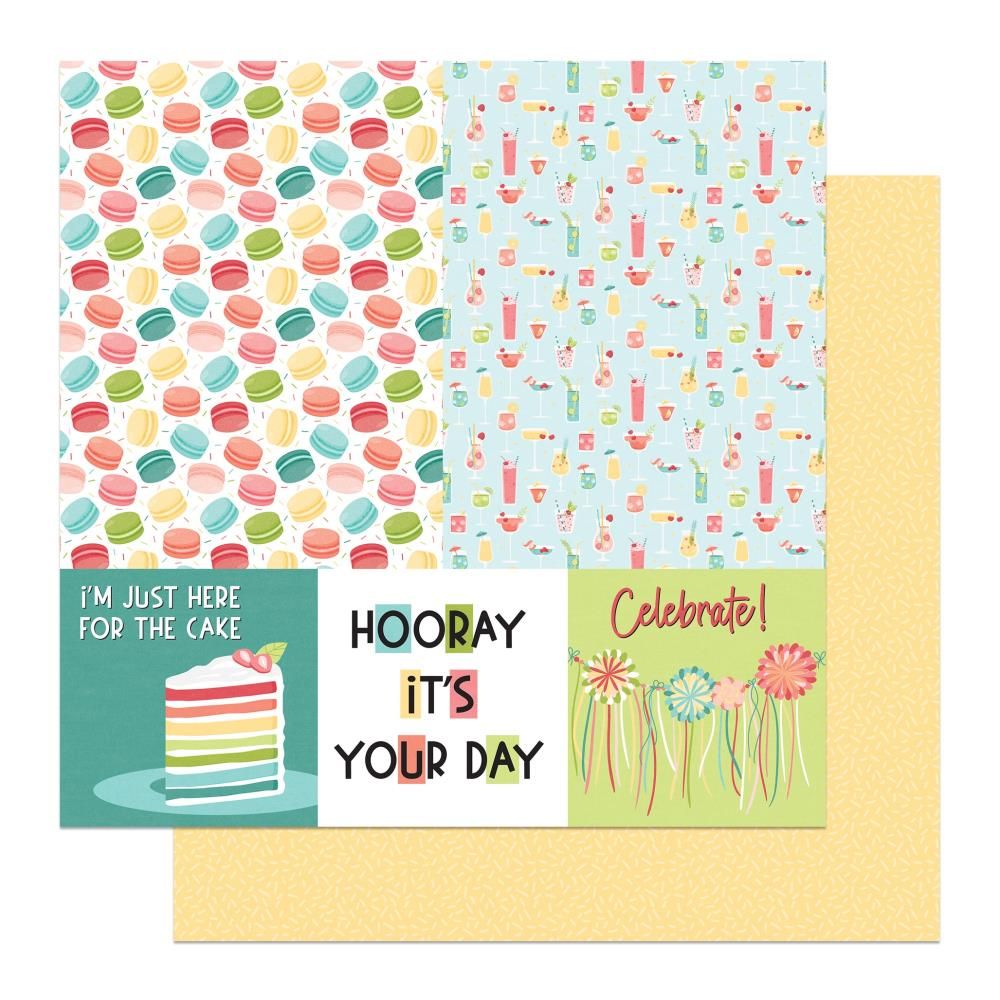 N PhotoPlay Birthday Sparkle Double-Sided Cardstock 12&quot; X12&quot; Make A Speech