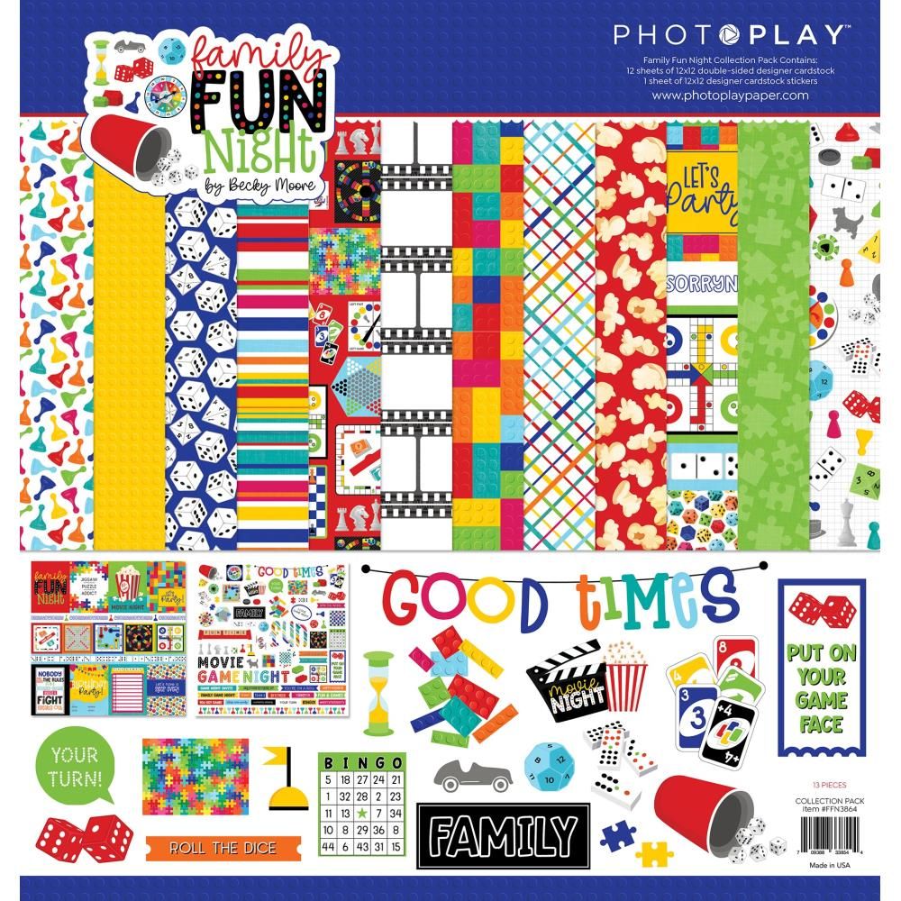 N PhotoPlay Collection Pack 12&quot;X12&quot; Family Fun Night