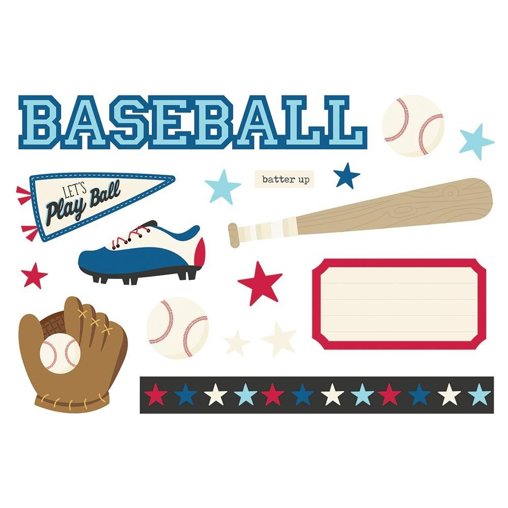 N Simple Stories Simple Pages Page Pieces Baseball