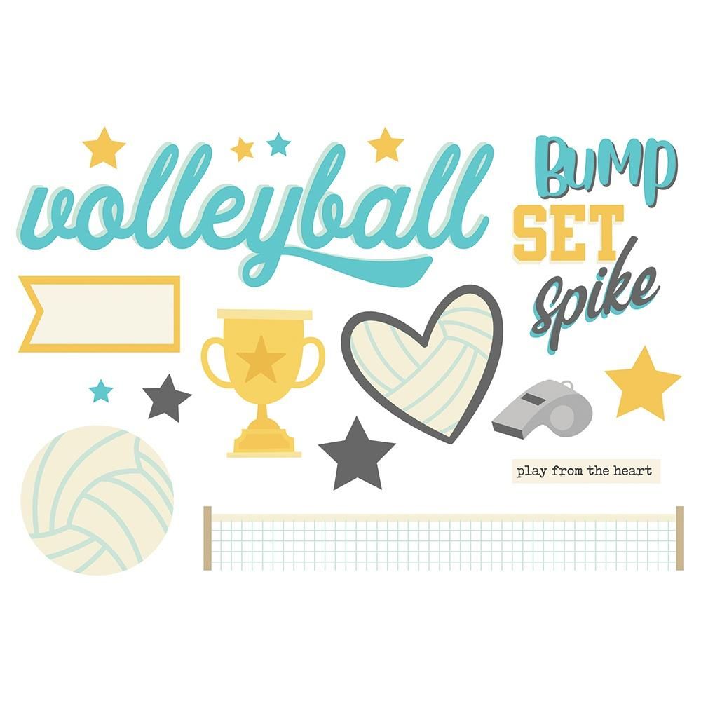 N Simple Stories Simple Pages Page Pieces Volleyball