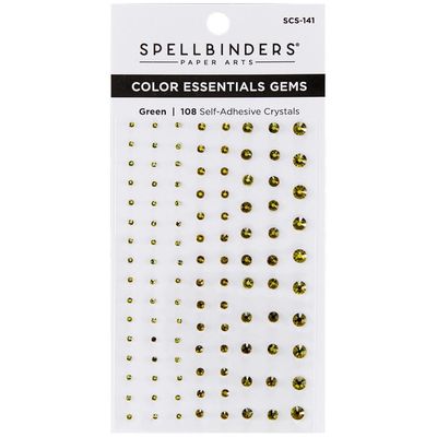N Spellbinders Color Essentials Gems 108/Pkg Green Mix