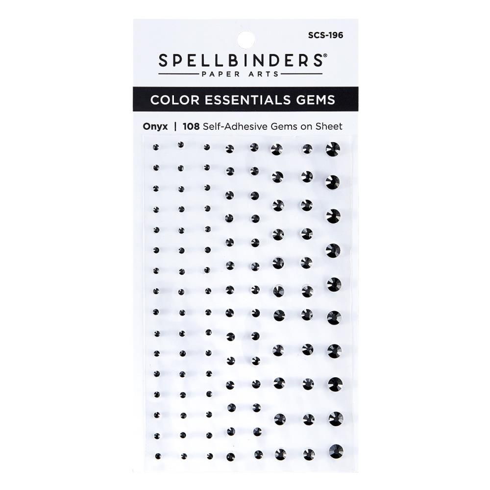 N Spellbinders Color Essentials Gems 108/Pkg Onyx