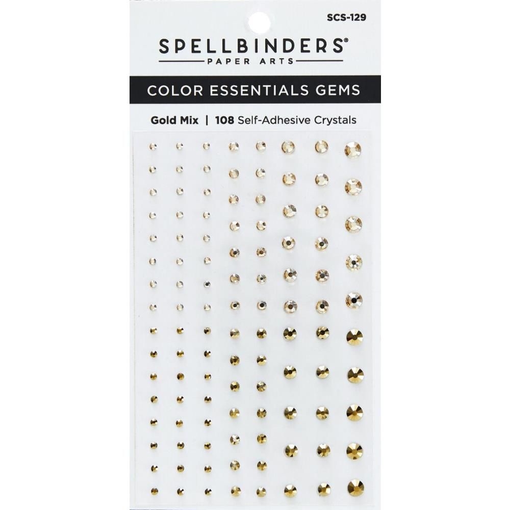 N Spellbinders Color Essentials Gems 108/pkg Gold Mix