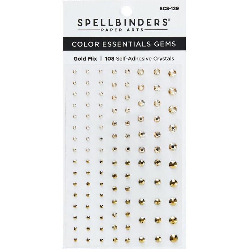 N Spellbinders Color Essentials Gems 108/pkg Gold Mix