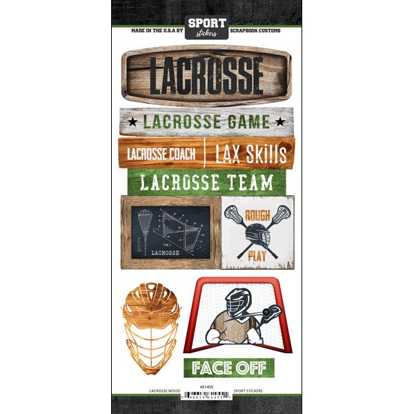 SC Lacrosse Wood Stickers