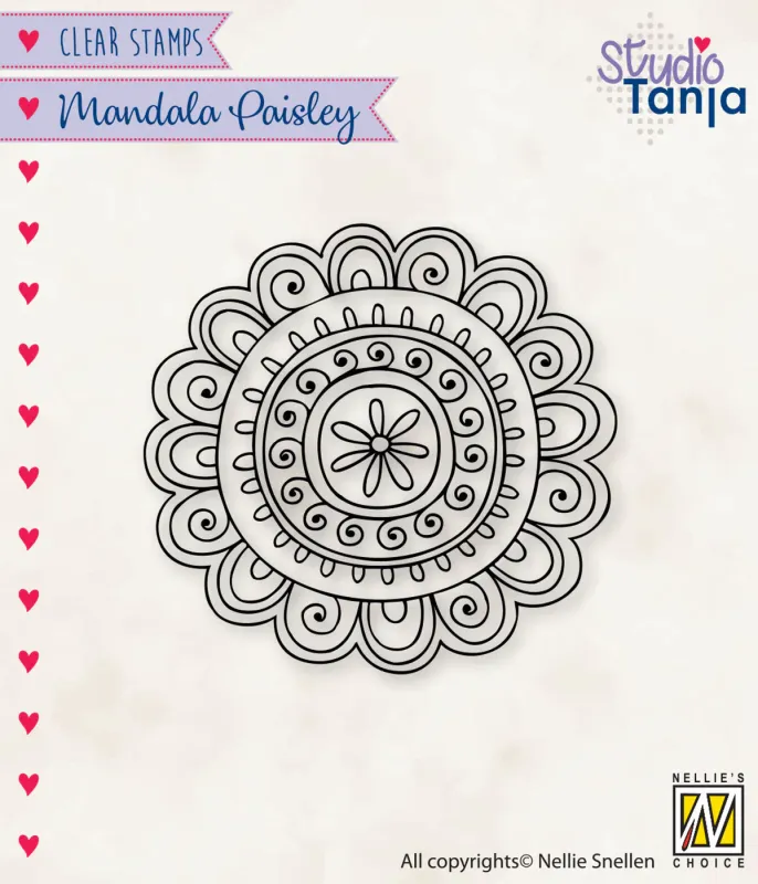 EC Nellie&#39;s Choice Clear Stamp Mandalas Paisley Flower
