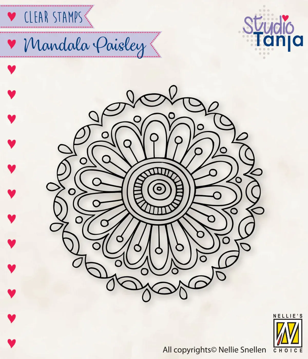 EC Nellie&#39;s Choice Clear Stamp Mandalas Paisley Flower 2