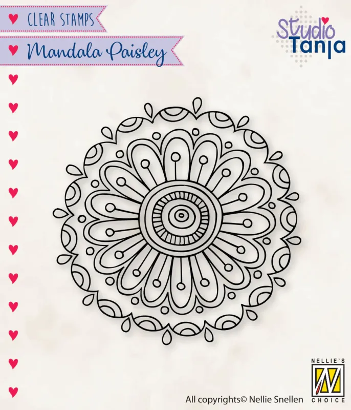 EC Nellie&#39;s Choice Clear Stamp Mandalas Paisley Flower 2