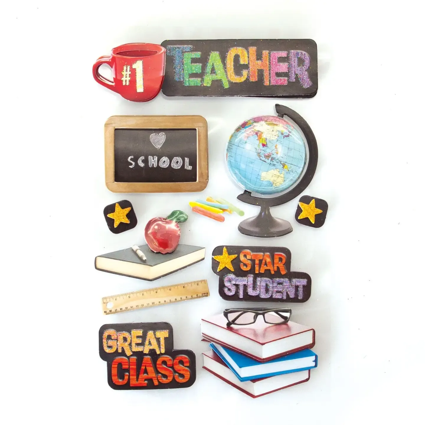 F Paper House Teacher 3D Sticker