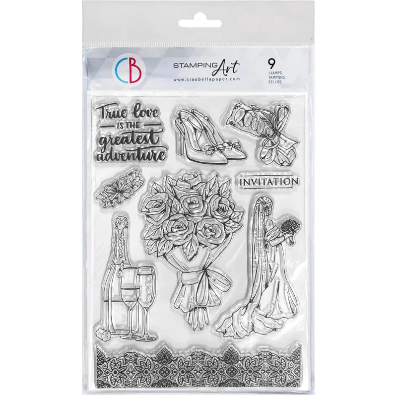 EC Ciao Bella Clear Stamp Set 6&quot;x 8&quot; True Love