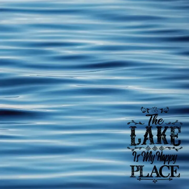 F Paper House Lake- Happy Place Double Sided 12&quot; X12&quot; Scrapbook Paper