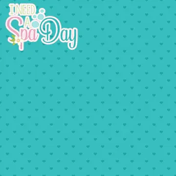 F SSC Just Fun Collection Spa Day 12x12 Double Sided Scrapbook Paper