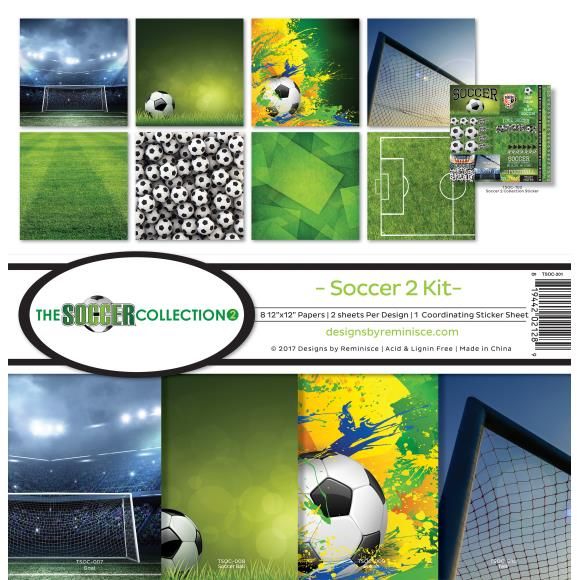 N Reminisce Collection Kit 12&quot; X12&quot; Soccer 2