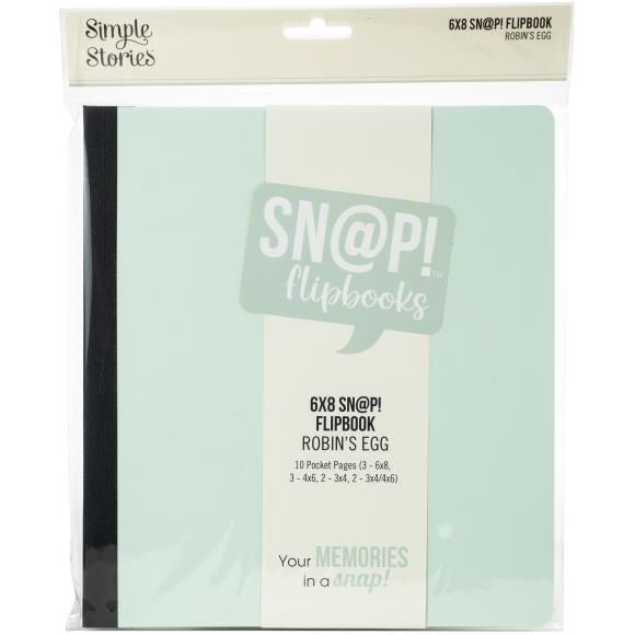 N Simple Stories Sn@p Flipbook 6&quot; X8&quot; Robin&#39;s Egg