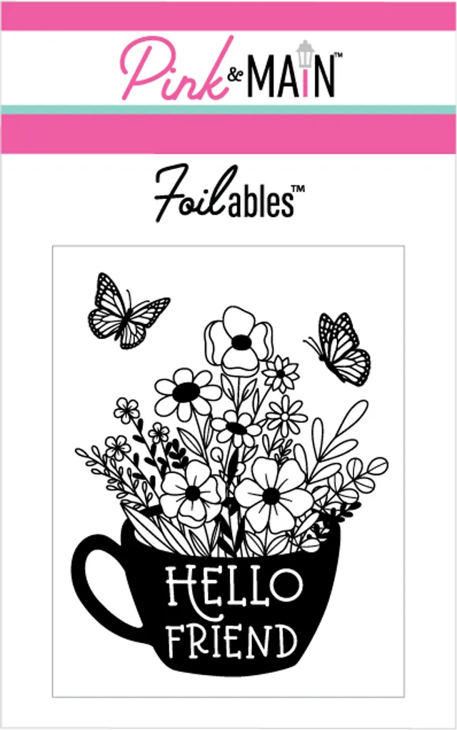 PKM Hello Friend Flowers Foilables Panels