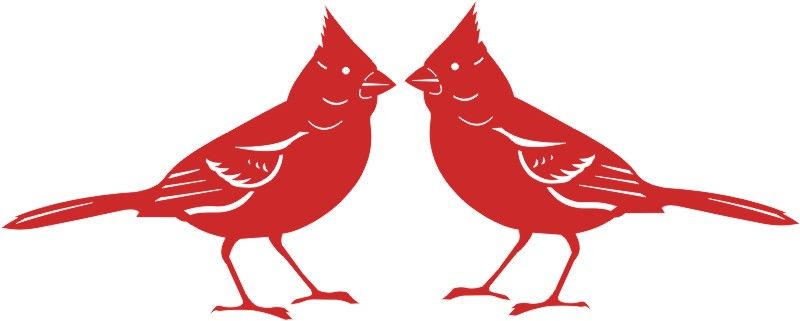 PP Red Cardinals ( set of 2 )