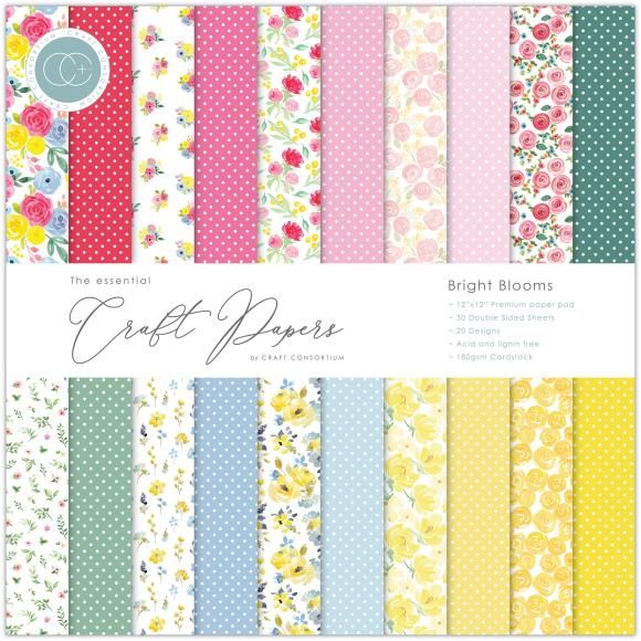 N Craft Consortium Double-Sides Paper Pad 12&quot; X12&quot; 30/Pkg Bright Blooms