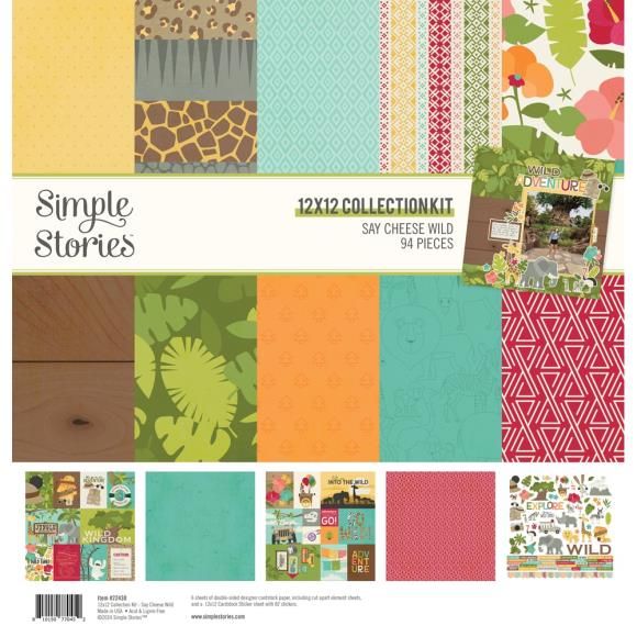 N Simple Stories Collection Kit 12&quot; X12&quot; Say Cheese Wild