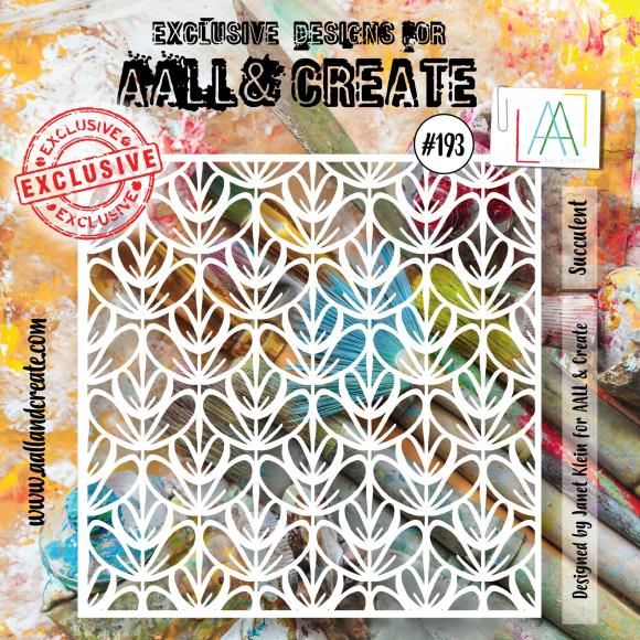 N AALL And Create Stencil 6&quot; X6&quot; Succulent