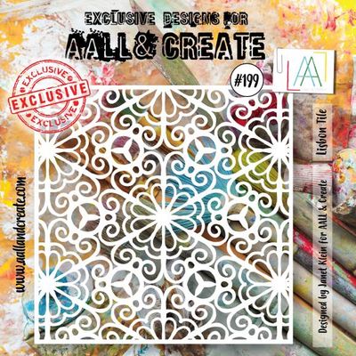 N AALL And Create Stencil 6&quot; X6&quot; Lisbon Tile