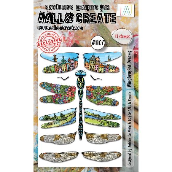 N AALL And Create A6 Photopolymer Clear Set Winged Brushed Dreams