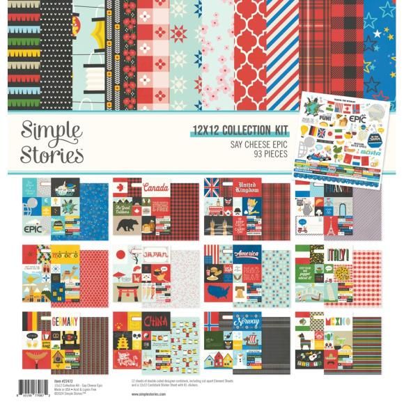 N Simple Stories Collection Kit 12&quot; X12&quot; Say Cheese Epic