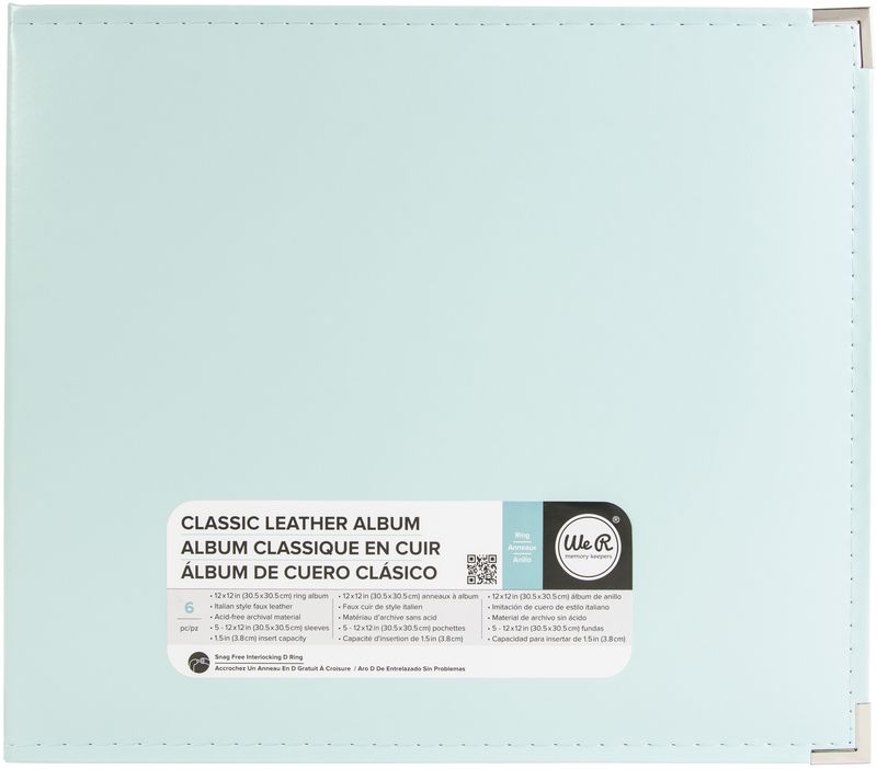 N We R Classic Leather D-Ring Album 12&quot; X12&quot; Mint
