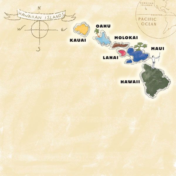 SC Hawaii Island Map Paper