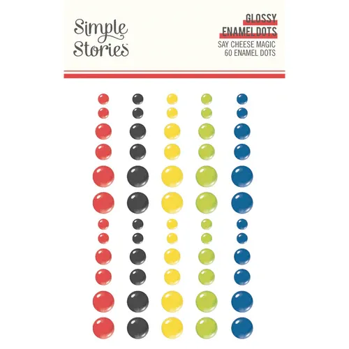 N Simple Stories Say Cheese Magic Enamel Dots Embellishments Glosdy