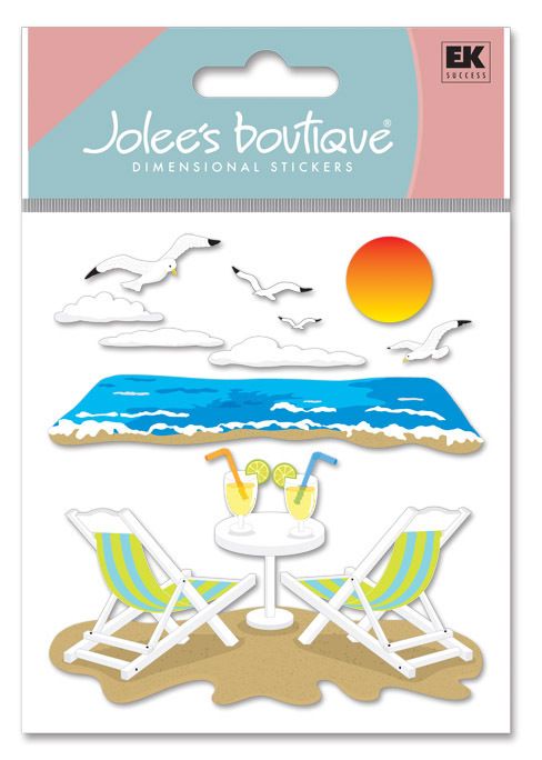 N Jolee&#39;s Boutique Dimensional Stickers Beach Leisure