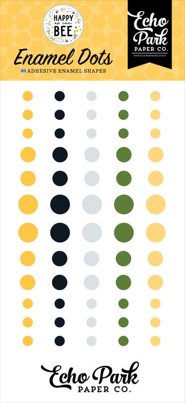 Echo Park Adhesive Enamel Dots Happy As Can Bee