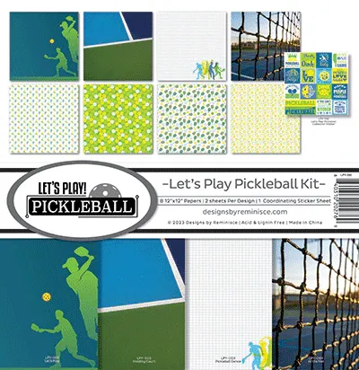 R Let&#39;s Play Pickleball Collection Kit 12x12