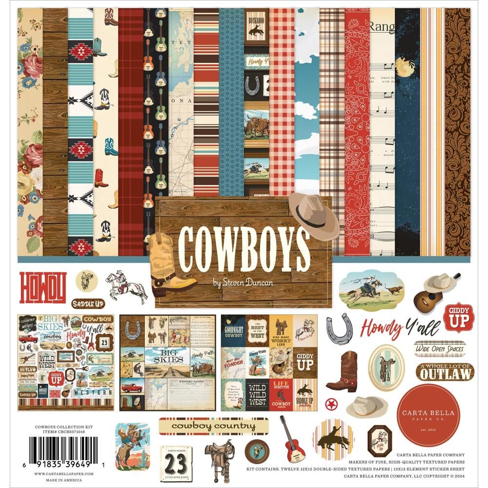 N Carta Bella Collection Kit 12x12 Cowboys