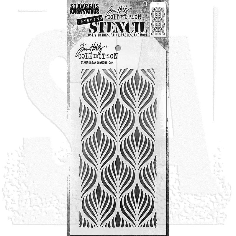 SA Tim Holtz Layering Stencil Deco Feather