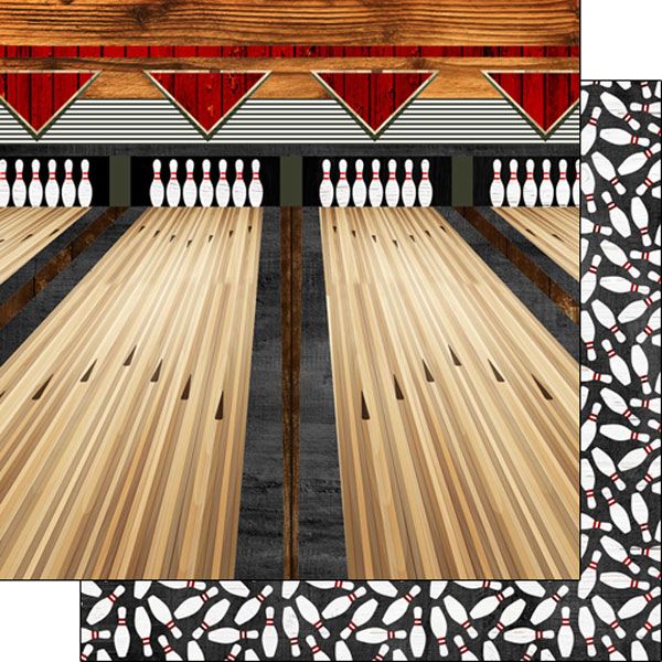 SC Bowling On Wood Background