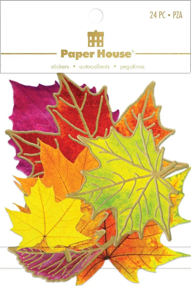 F Paper House Fall Leaves Diecut Sticker Pack