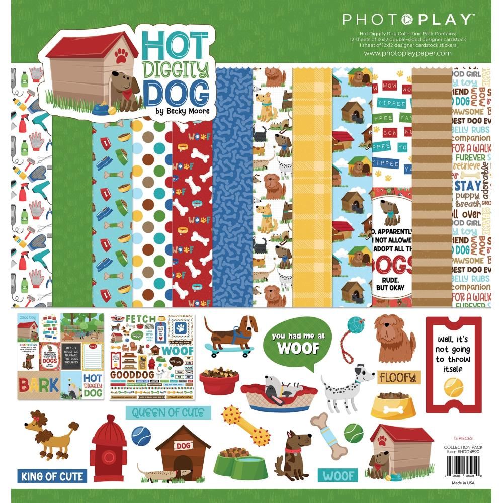 N PhotoPlay Collection Pack 12&quot; X12&quot; Hot Diggity Dog