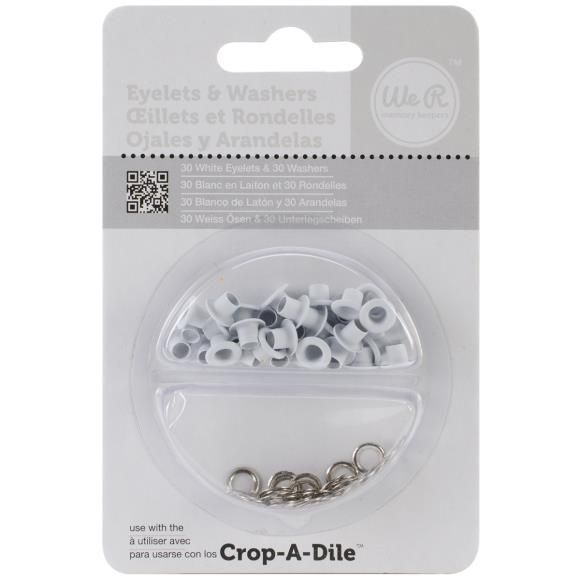 N We R Eyelets &amp; Washers Standard White 70/Pkg