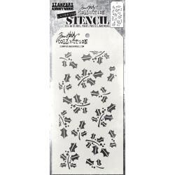 N Tim Holtz Layered Stencil Hollyberry