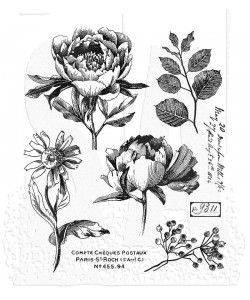 SA Tim Holtz Cling Mount Stamp: French Garden