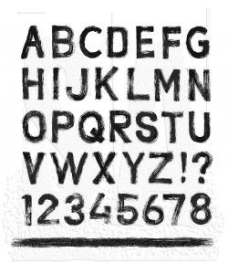 SA Tim Holtz Cling Mount Stamps: Sign Painter 