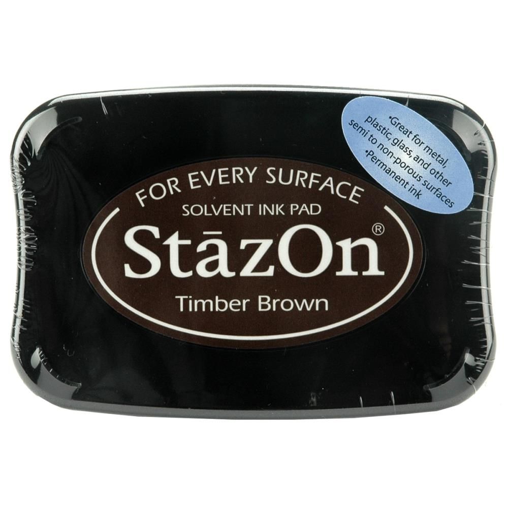 N StazOn Solvent Ink Pad Timber Brown